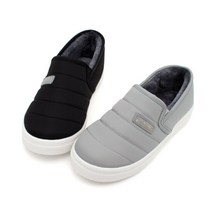 큐피드슈즈 주니어슬립온 키즈 패딩 겨울 방한 털 신발 DR155