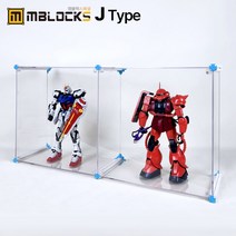 아크릴 레고 건담 피규어 장식장 진열장 투명케이스 보관케이스 엠블럭스페셜 J타입 1칸(앞/뒤덮개포함) 투명, 03.스페셜_J타입1층x1칸 1칸형(기본형파랑포인트)