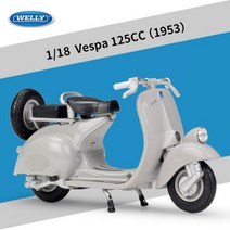 WELLY 1:18 베스파 946 150CC PX GTS 125CC 오토바이 시뮬레이션 합금 모델 컬렉션 자동차, 125CC 1953 상자 포함