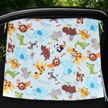 승용차햇빛가리개 자동차암막커튼 차량블라인드 카커튼, 필수선택, 11블루코끼리 1PCS