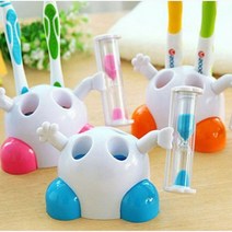 ETN 모래시계 칫솔 홀더 치솔 꽂이 거치대 수납 걸이 욕실, 모래시계칫솔홀더1+1(핑크+블루)