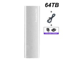 샤오미 휴대용 외장형 하드 SSD USB C 고속 디스크 1TB 2TB 4TB 16TB, [32] Silver 64TB