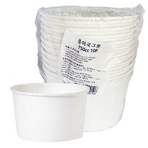 덮밥 용기 종이 포장 일회용 죽용기 종이도시락 그릇 배달 식기 750cc 10매 무인쇄, 10매x5