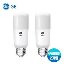 [무료배송]GE LED브라이트 스틱 전구 4.5W 9W 11W 14W E26 x 2개입 (에너지효율 1등급), 주광색(하얀빛), A2_스틱 전구 9W