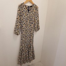 [무자크] 플라워 패턴 밑단 플레어 원피스 MK6WOP1462F