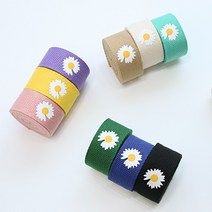 데이지 플라워 웨이빙 가방끈 9color C0, 내추럴, 1개