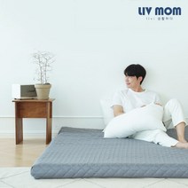 리브맘 7존 누빔 매트리스 토퍼 7cm 퀸, 01.퀼팅차콜, 01.퀼팅차콜