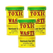 TOXIC WASTE | 3-Pack Toxic Waste Original Yellow Drums of Assorted Sour Candy - 5 Flavors: Apple Wa, 1
