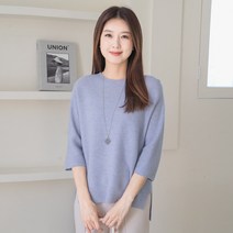 엄마옷 마담4060 포근7부라운드니트-RKN302004-