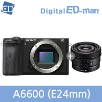 소니정품A6600/E10-18mm F4 OSS 렌즈/필터+액정필름/ED, 2.소니 A6600블랙+E 24mm ZA