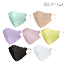 헬스키퍼 쿨 40매 새부리형 컬러마스크 여름용, 헬스키퍼 쿨 S(소형) 40매, 옐로우
