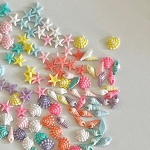 미술 부자재 조개 소라 고동 불가사리 네일파츠 네일아트 레진아트 재료 슬라임재료 여름 바다 제주도 부산, 불가사리_퍼플_5개묶음