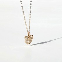 에버링 18K 금 목걸이 수리 부엉이 행운_NQKG8624 Gold Necklace Gift