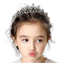 티아라 큐빅 왕관 셀프 웨딩 생일 파티 악세사리, 미네르바