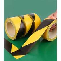 바닥 안전표시 PVC 타이거마크 테이프 검정노랑 줄무늬 마킹, 옵션_노랑