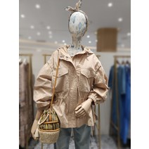 써스데이아일랜드 소매볼륨 후드 점퍼(T226MJP131W)(2249959)