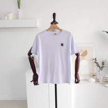 메이룸 1+1 미니ny반팔 레터링 프린트 자수 반팔티셔츠