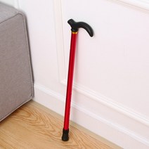 어르신지팡이 접이식 의자 노인지팡이 세발 네발 워킹 접는 조절 스틱 접을 수 트레킹 하이킹 알루미늄 합금, 빨간색