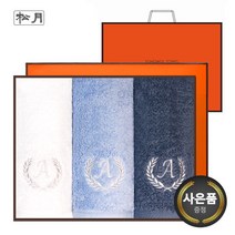 [송월타올]송월 항균 에이스 180g 3매 선물세트(쇼핑백), 색상:골고루(랜덤)