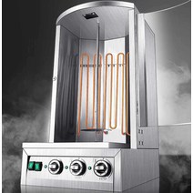 대형 케밥 기계 그릴 통닭 수직 전기 팬 꼬치 구이 팬, 전기히터  220V 전기연결 6kw 온도조절