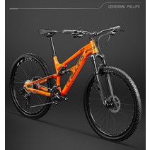 필립스 다운힐 MTB 산악자전거 소프트 테일 이중 충격 흡수 유압 더블 쇼크 업소버, 30단, 샴페인 골드