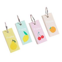 아트박스/에이치플러스몰 디자인 미니 단어 암기 링 단어장 메모지 W921F9A, 과일(랜덤1P)