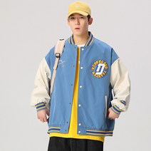 아메리칸 빈티지 패치 야구점퍼 루즈핏 bf 코디 커플점퍼