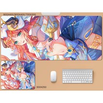 원신 닐루 캐릭터 장패드 37종 마우스패드 굿즈, 900x400mm, 3mm, 닐루 장패드 AA