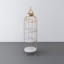 골드 원형 장식장 인테리어 진열장 라운드 고급 철제 선반 블랙 화이트 3컬러, 골드 미디엄 화이트 대리석 칸막이