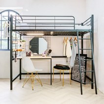 일루일루 이층벙커침대 모음, 코모드i반반한벙커침대+13cm포켓천연라텍스, 블랙