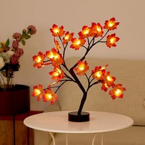 치프몰 LED 자작나무 트리 조명 50cm 10종, 단풍나무 24구(웜화이트) 검정색 나무