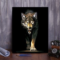 늑대 팝아트 명화 유화그리기세트 오일파스텔 DIY 거실 풍경 꽃 만화 캐릭터