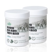 프리미엄 초유 단백질 콜라겐 유청 프로틴 분말 100% MBP 락토페린, 1+1 420g