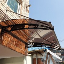 캐노픽스 1500X1100 지지대 설치 비가림막 비가림시설 어닝 처마 비막이 시공, 회색틀 브라운렉산