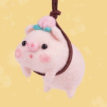 인형옷만들기패키지키트세트 반려견인형제작 반려견양모인형 양모고슴도치 강아지양모인형 양모인형, 룰루 돼지끈 도구와 바늘 찌르기 보내기