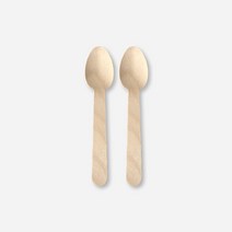새담 우드 스푼 14cm (개별포장) 100개입 / 피크닉 테이크아웃
