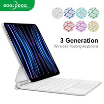 구조독 매직키보드 GOOJODOQ 아이패드 호환키보드 프로11 프로12.9 멀티키보드, 한국어, 화이트