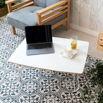 QZZ539269호족반 차상 꽃소반화이트 테이블 이지심플 우드 라운드 전통 자개 미니소반