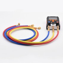 매니폴드 게이지 압력 게이지 매니폴드 압력계 testo 550 r410 r134a r410a r22 r12 r502 14 용 1.5m 에어컨 냉동 충전 호스 sae 암 hvac