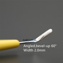 눈 마사지기 안마기 1pcs 일회용 외과 블레이드 공막 터널 안과 백내장 미세 수술 용 초승달 칼 안과, 2.0mm 60도 위로