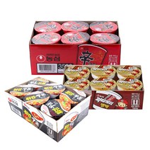[농심 컵라면] 추천 컵라면 작은 소컵 세트 신라면6입-1개 짜파게티범벅6입-1개 튀김우동6입-1개
