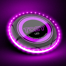Tosy 36 LED 얼티메이트 플라잉 듀오 디스크 & 부메랑 led원반 원반던지기 플라잉디스크 캠핑놀거리 얼티밋디스크, 36LED 플라잉 디스크 단품, 퍼플