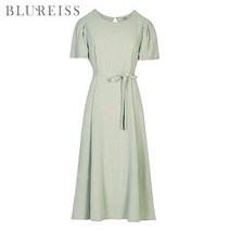 벨트핏퍼프소매롱원피스_B2M1OP3711