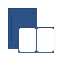 우진 무지 끼움식 종이상장케이스 350g 22.8 x 31.5 cm, 150개입, 파랑