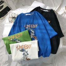 가바바 남성 반팔티 SPEEDY 그림 루즈핏 여름 라운드 반팔티 G37075