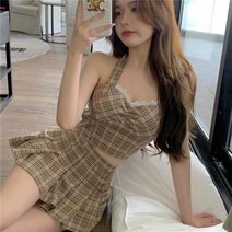 A196 어머뭐야 핏미쳤어 끈나시 치마바지 주름치마 하이틴 샤스커트 제이청 밴딩