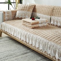 클리어런스 플러시 소파커버 두꺼운 미끄럼 방지 모던 쇼파패드, 피비 카키