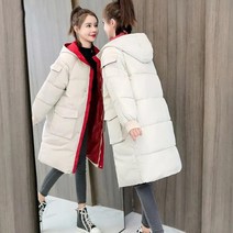 여사 후드 롱패딩 하늘비즈 R686R769