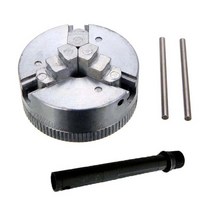 선반척 z011 미니 드릴 아연 합금 수동 셀프 센터링 금속 3-jaw 클램프 (cnc 공작 기계 용 2 키 포함), 3 턱 척 로드