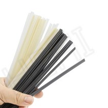 10 개/몫 플라스틱 용접봉 20CM/25CM 길이 PP/PVC/ABS/PE 대 한 5x2mm, 02 Length 25CM_01 Black PP
